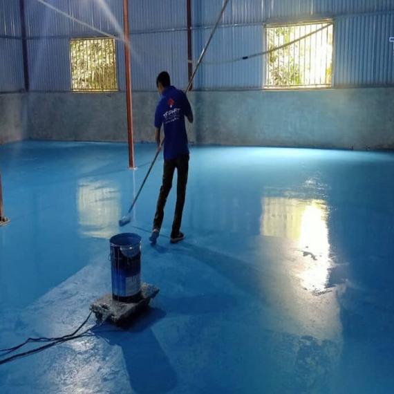 Thi công sơn epoxy dự án công ty Haru tại Hà Nội