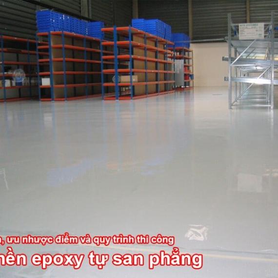 Thi công sơn nền epoxy tự san phẳng đạt chuẩn kỹ thuật