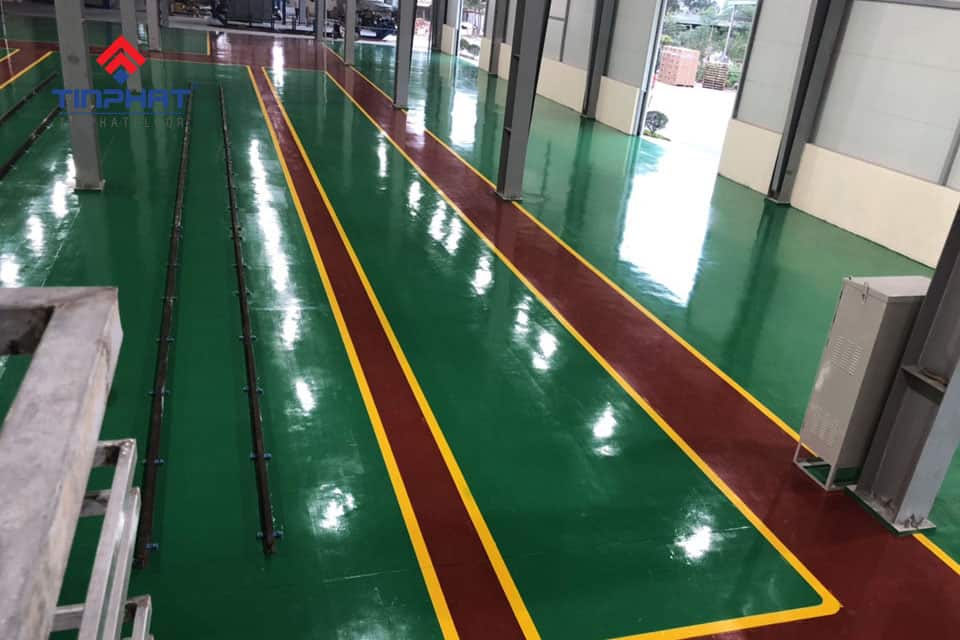 Thi công sơn Epoxy nhà xưởng tập đoàn Sunhouse