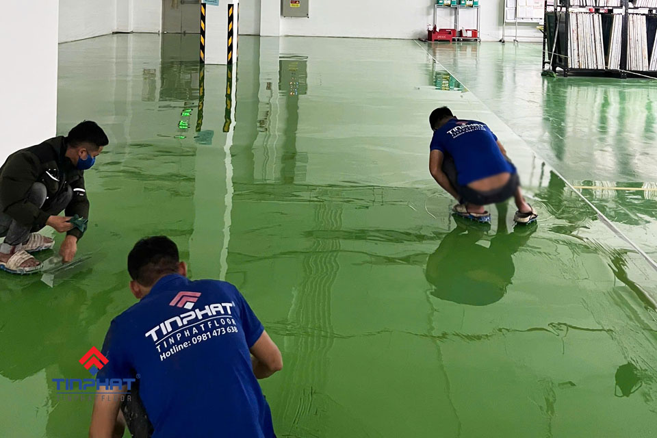 Dự án sơn epoxy xưởng may tại Hải Phòng