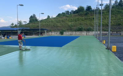 sơn PU sân tennis