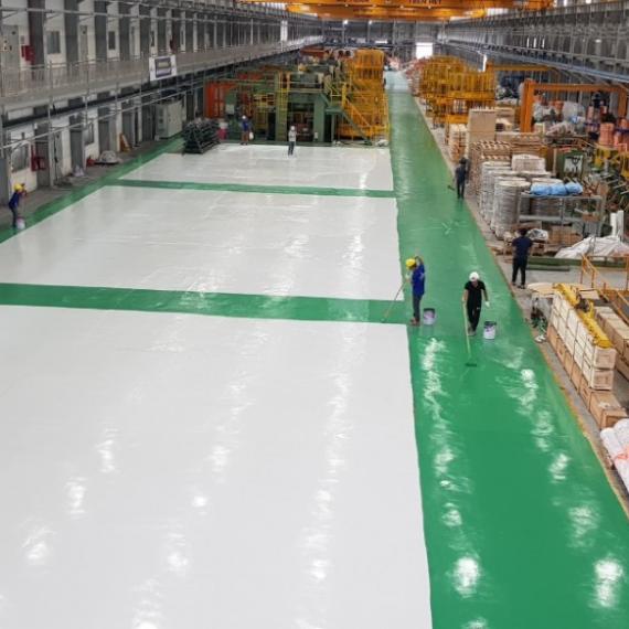 Thi công sơn epoxy hệ lăn giá rẻ, uy tín - Báo giá thi công trọn gói