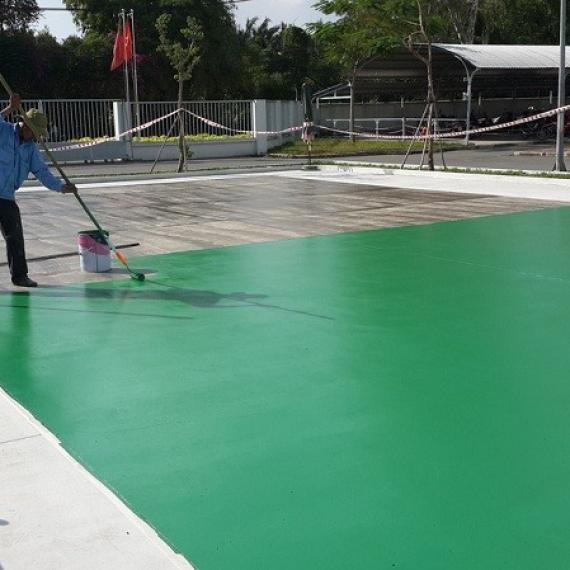 Thi công sơn epoxy sân cầu lông chuẩn đẹp, tối ưu chi phí