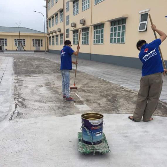 Thi công sơn epoxy trường Võ Thị Sáu Quảng Ninh