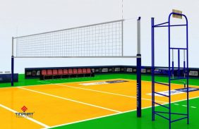 Kích thước tiêu chuẩn của sân bóng chuyền 