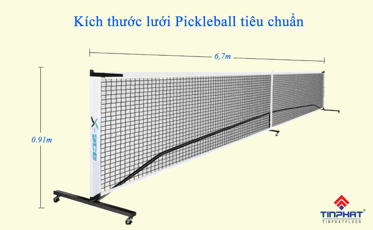 kích thước sân pickleball