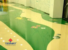 Thi công sàn epoxy trong suốt